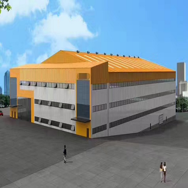 Large Span Customized Construction Steel Warehouse Office Building