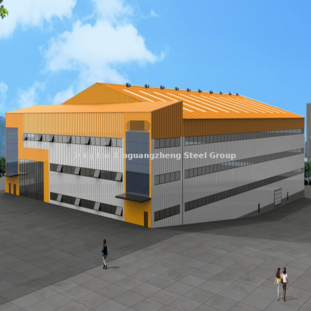 Steel Structure Framed Commercial Office Building Structural Steel Truss Prefabricated Workshop Construction