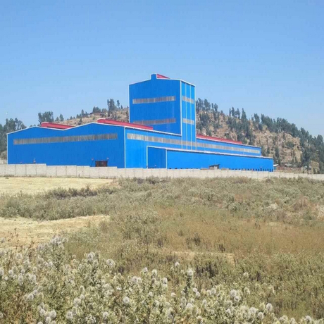 Blue Industrial Workshop Hall Steel Structural