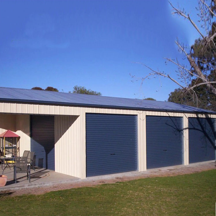 Pre-engineered structural Grey commercial steel shed garage